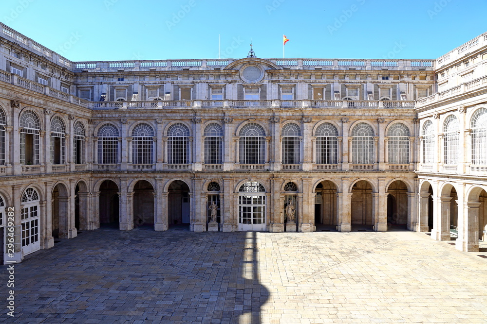 Interior of The Palacio Real de Madrid (Royal Palace) is the ceremonial residence of the royal Spanish