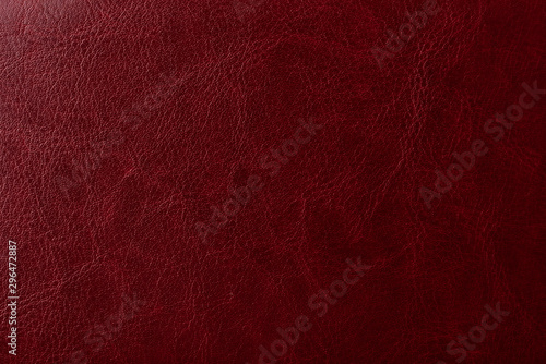 Burgundy leather texture. Elegant background photo