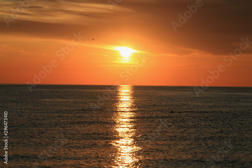 Sunrise on the Mediterranean Sea in Turkey © sosnytskyi
