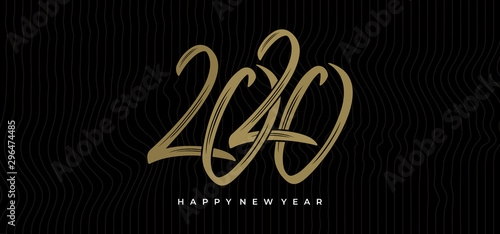 2020 new year banner vintag...