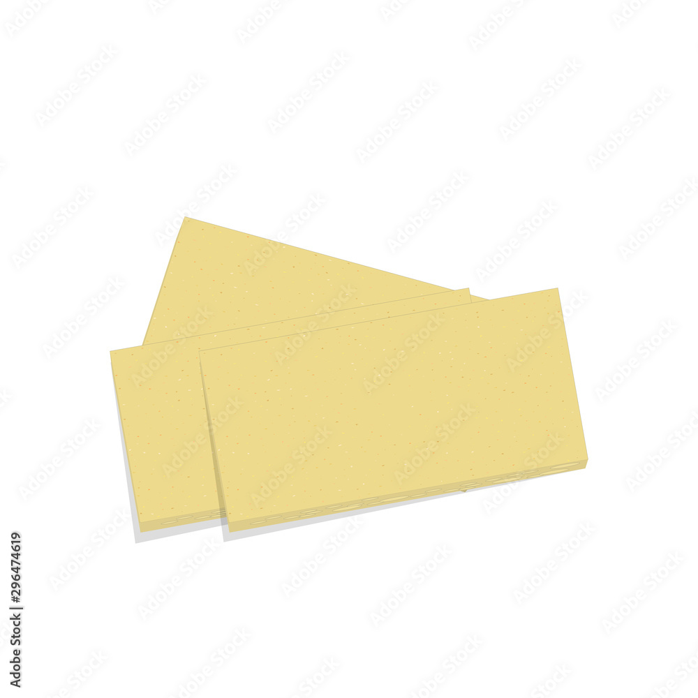 Slices of biscuit on a white background. Vector illustration. Slices of biscuit on a white background. Vector illustration.