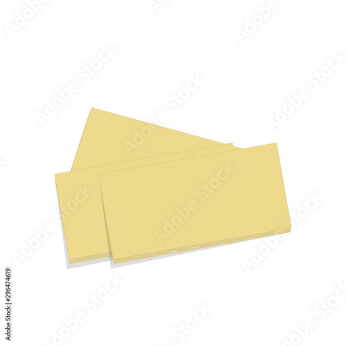 Slices of biscuit on a white background. Vector illustration.