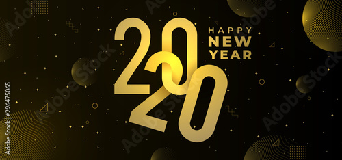 Trendy happy new year 2020 ...