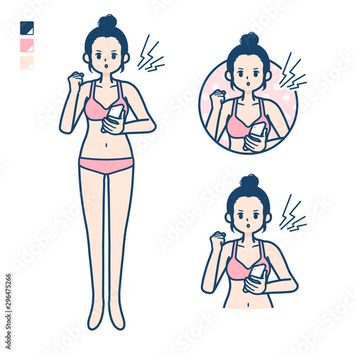 simple underwear woman_smartphone anger