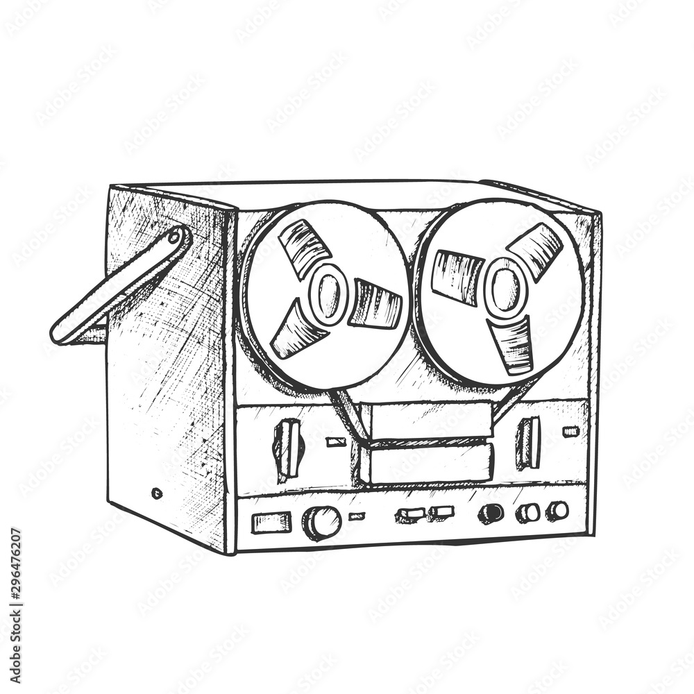 Reel to reel tape recorder Black and White Stock Photos & Images