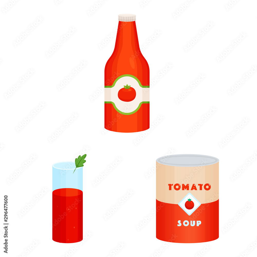 Vector design of organic and food sign. Collection of organic and diet stock vector illustration.