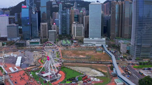 The Hong Kong Observation Wheel at the New Central Harborfront, Central District. Hong Kong on June 15 2019. photo