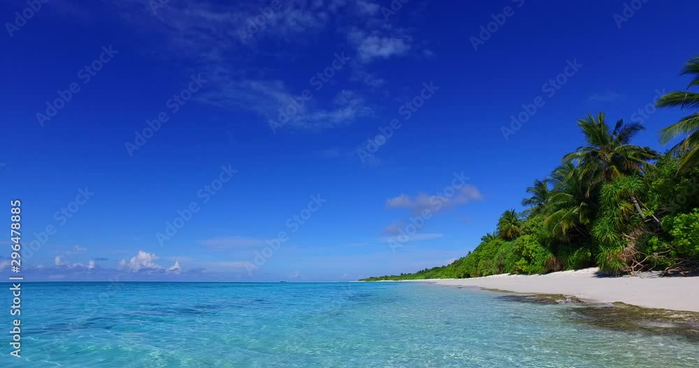aerial view of deep blue sky in phillipine sea, eye level shot