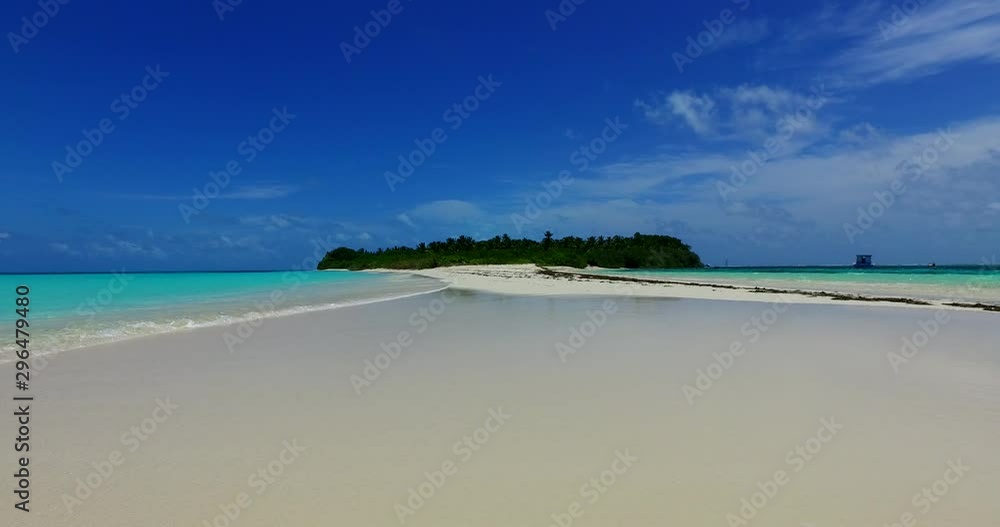 sandbar view of philippine island, still eye level shot sandbar view of philippine island, still eye level shot