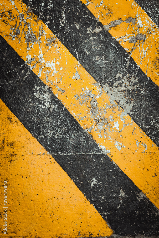 Fototapeta premium Abstract warning on old concrete background
