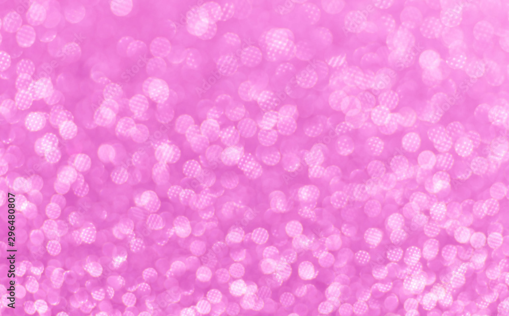 Pink abstract shiny background with bokeh and sparkles. Selective focus, bokeh. Christmas background Pink abstract shiny background with bokeh and sparkles. Selective focus, bokeh. Christmas background