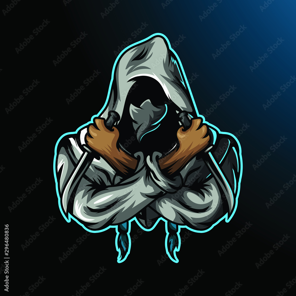 Ninja assassin mascot for sport and esport or gamer logo Stock Vector ...