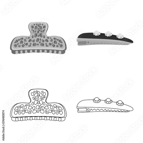 Vector design of beauty and fashion sign. Set of beauty and female vector icon for stock.