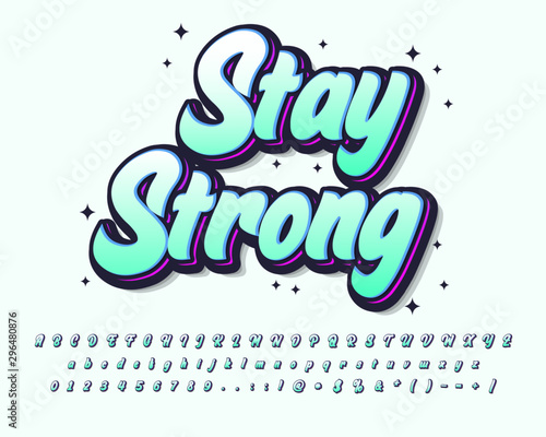 Stylish and cool alphabet set