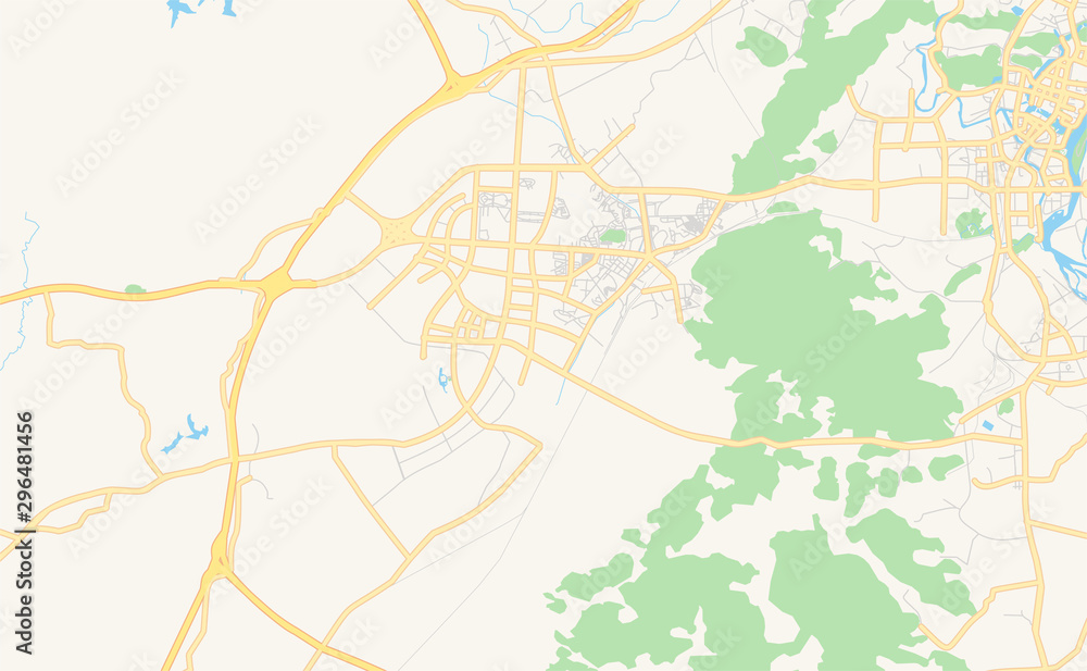 Printable street map of Guilin, China
