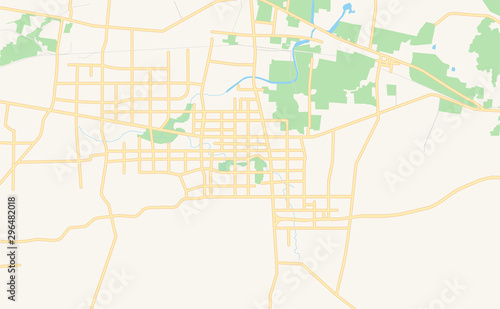 Printable street map of Feicheng, China