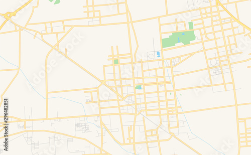 Printable street map of Langfang, China