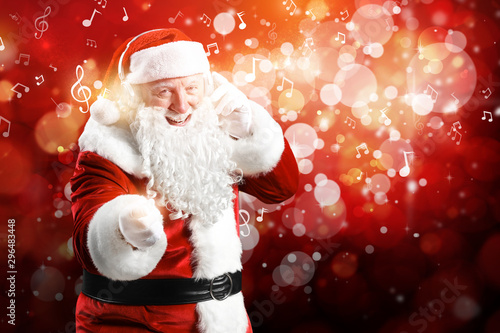 Portrait of Santa Claus lis...