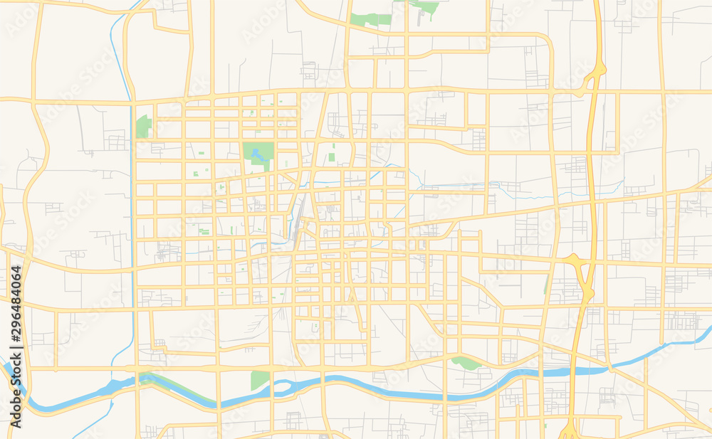 Printable street map of Xingtai, China