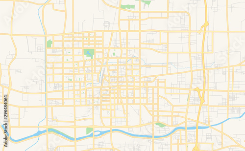 Printable street map of Xingtai, China