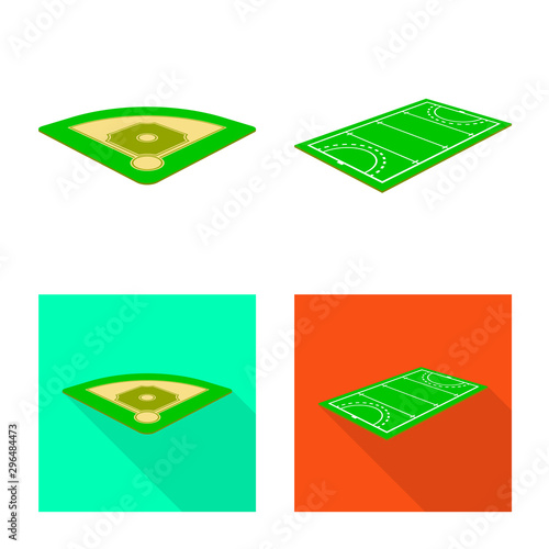 Isolated object of playground and sport sign. Collection of playground and scene vector icon for stock.