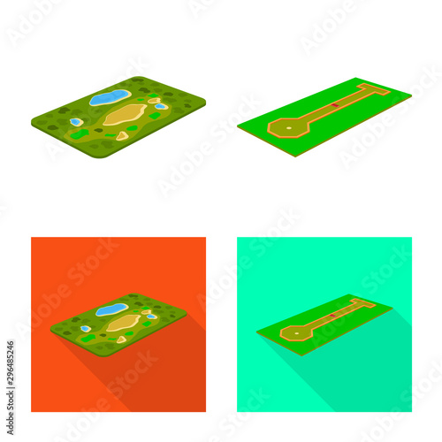 Vector illustration of playground and sport symbol. Set of playground and scene vector icon for stock.