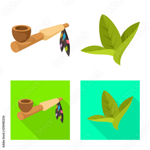 Vector illustration of accessories and harm icon. Collection of accessories and euphoria stock symbol for web.