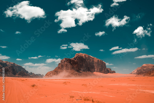 The wild openess of the Wadi Rum desert in Jordan photo