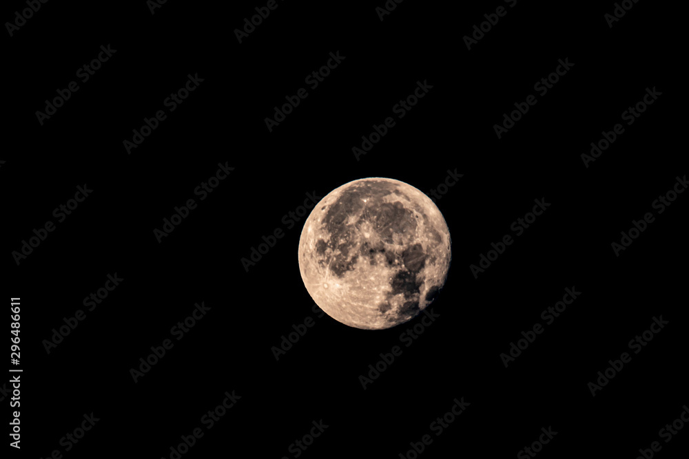 Full moon against the dark sky. Full moon against the dark sky.