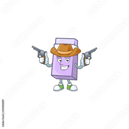 Cowboy purple eraser for the school equipment.
