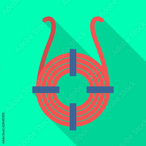 Isolated object of coil and metal sign. Graphic of coil and spiral vector icon for stock.