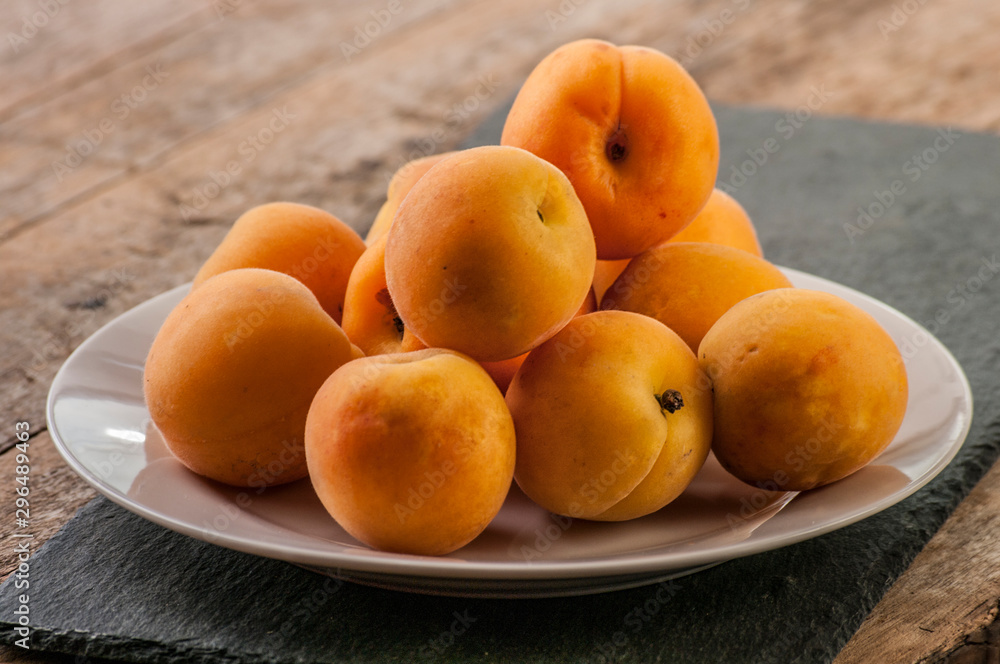 Sliced apricots isolated on black background Sliced apricots isolated on black background