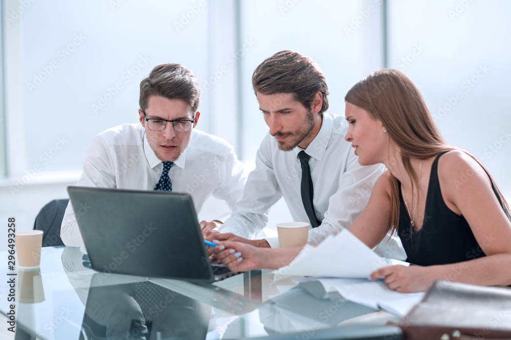 business team discussing the promotion of their business business team discussing the promotion of their business