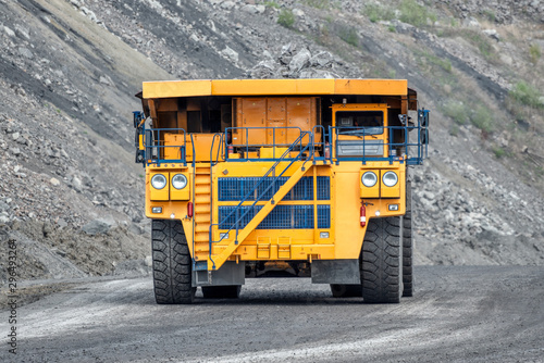 Quarry truck carries coal mined. © nordroden