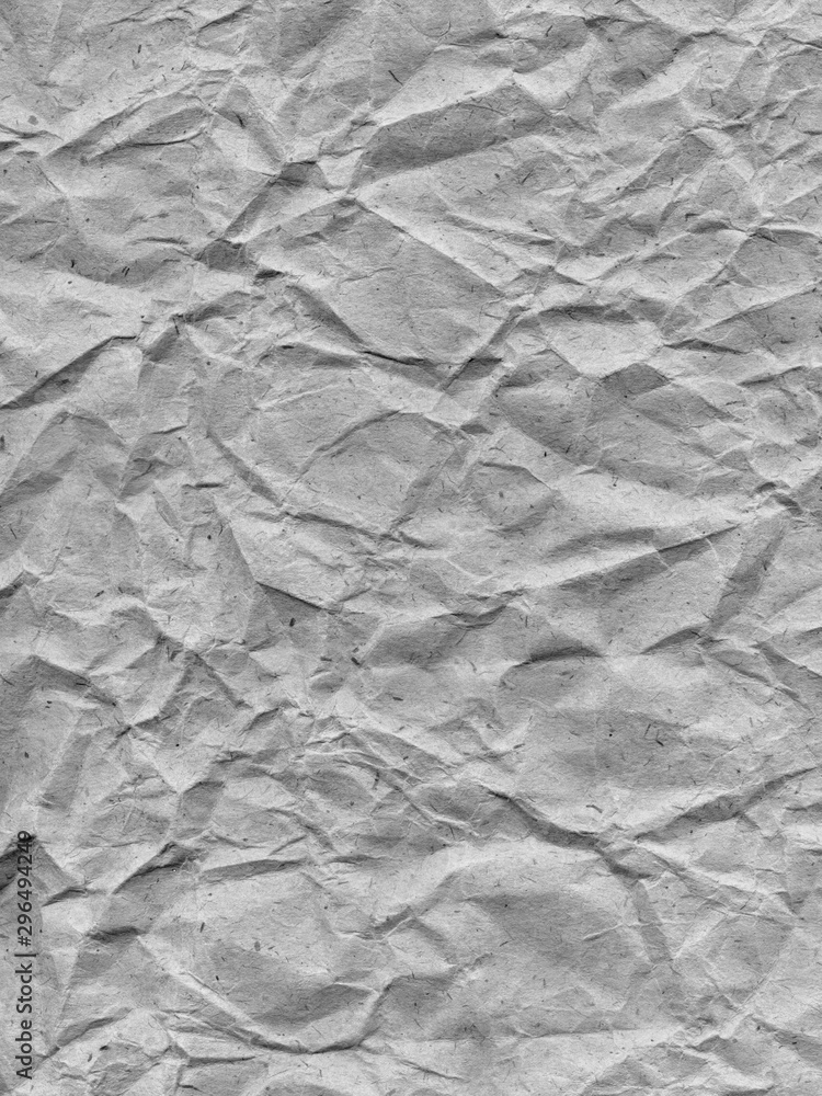 Fototapeta premium VINTAGE GREY CRUMPLED PAPER TEXTURE