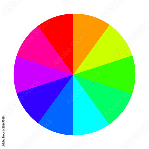 Free Download A simple circle design is painted in the entire palette of colors on a white background - GFXLoad