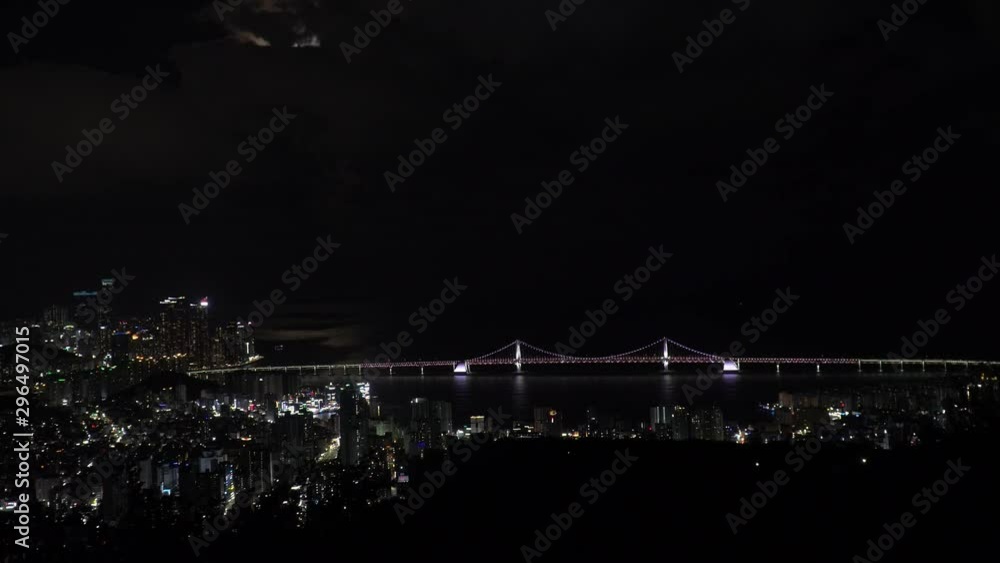 Busan Gwang-an bridge Night Timelapse Republic of Korea Busan Gwang-an bridge Night Timelapse Republic of Korea