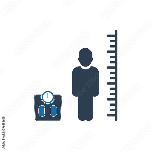 Body Mass Index Icon. Flat style vector EPS.