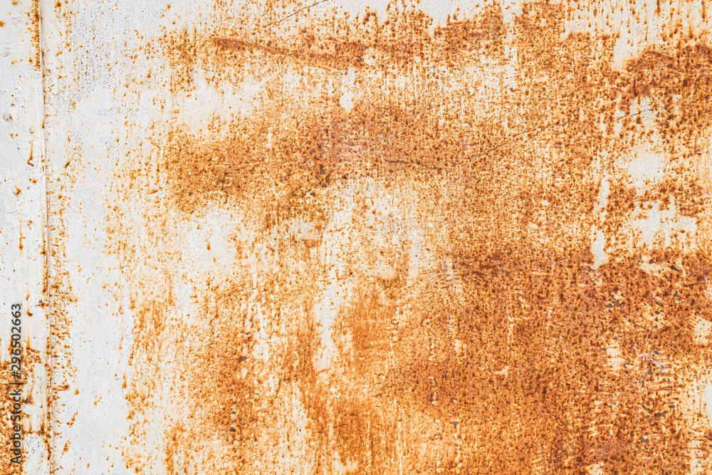 Fototapeta premium Dirty rusty metal surface as abstract background for design