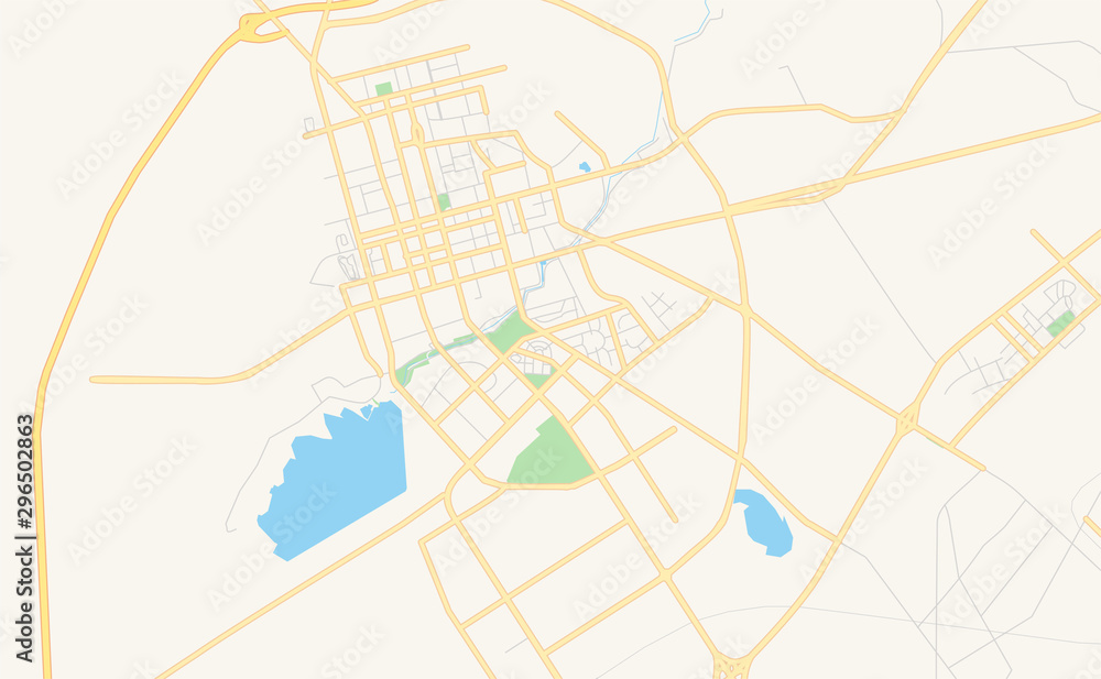 Printable street map of Karamay, China