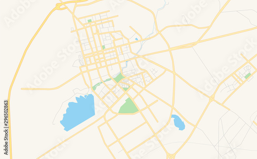 Printable street map of Karamay, China photo