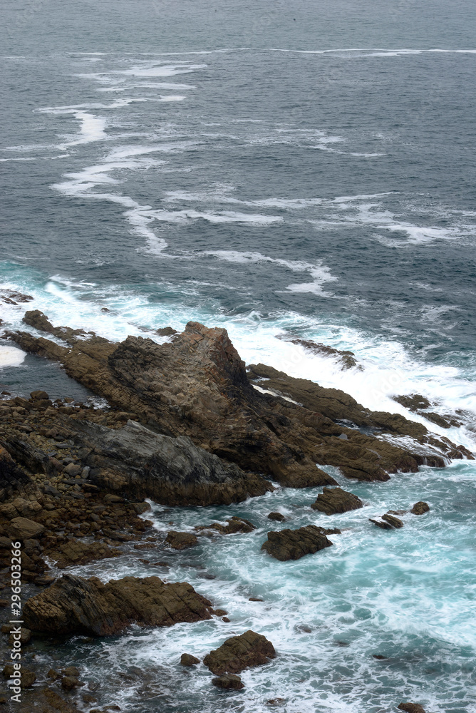 rocks in the Cantabrian Sea in Asturias rocks in the Cantabrian Sea in Asturias