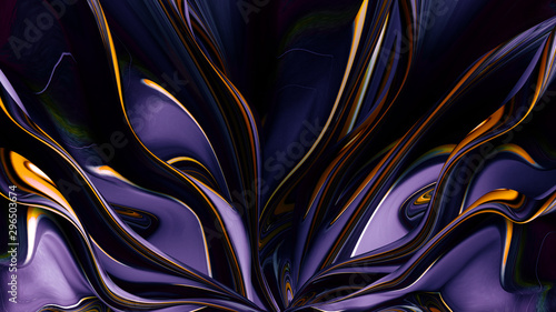 Wallpaper Mural Bright background with a volumetric pattern and print. 3d illustration, 3d rendering. Torontodigital.ca