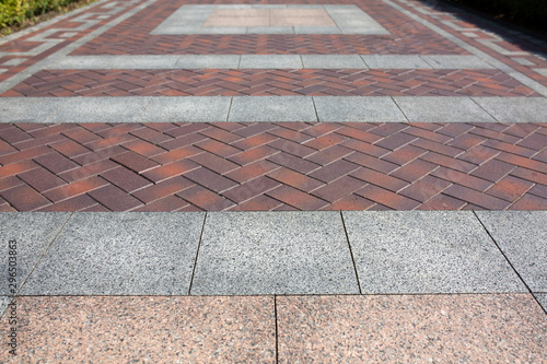 Alley made of ceramic tiles