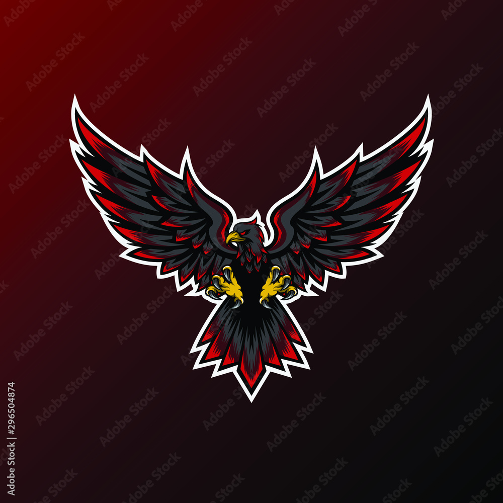 Eagle mascot for sport and esport or gamer team logo Stock Vector ...