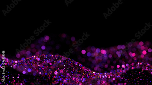 Luxury glitter background. 3d illustration, 3d rendering.