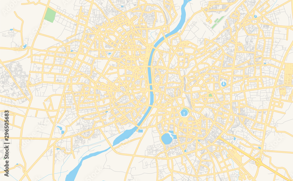 Printable street map of Ahmedabad, India