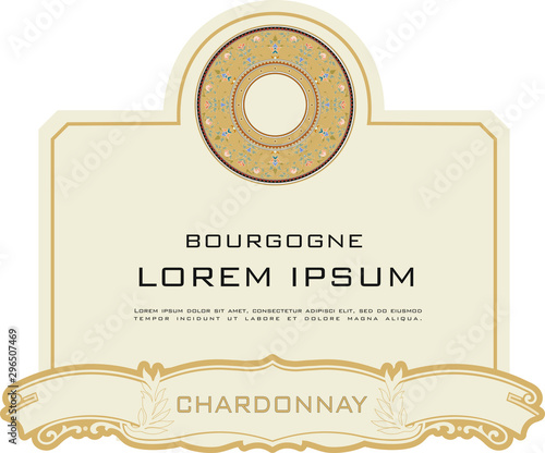 WINE LABEL CHIANTI VINI BOURGOGNE