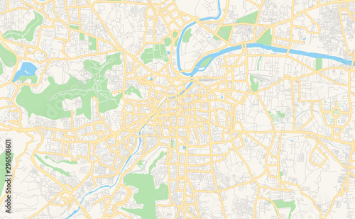 Printable street map of Pune  India