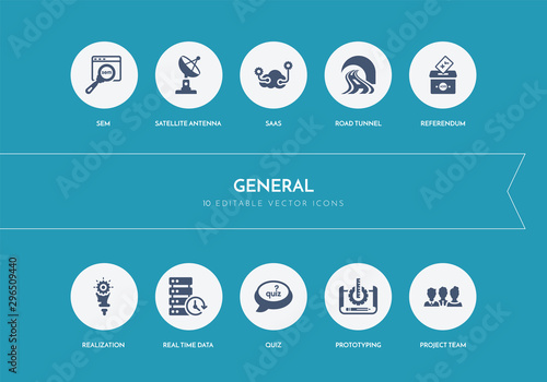 10 general concept blue icons